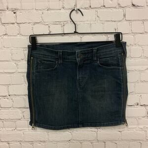 SKARGORN - Jean Mini Skirt with Side Zip